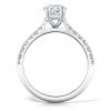 Oval Solitaire With Diamond Set Shoulders HM11169 - Image 2