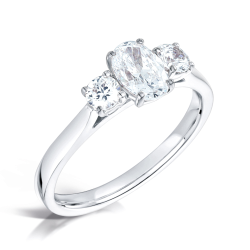 Oval & Round Brilliant Cut Diamond Ring HMT0304069 - Inisor Jewellery ...