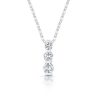 Three Stone Tapered Bar Drop Pendant HMTP01449