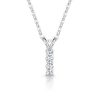 Three Stone Round Brilliant Drop Pendant HMTP01469