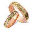 INPHTCLE27 Two Colour Celtic Wedding Band - Image 5