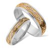 INPHTCLE27 Two Colour Celtic Wedding Band