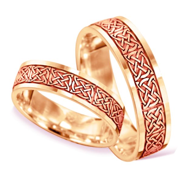 INPHTEFLE26 Two Colour Celtic Wedding Band - Image 2