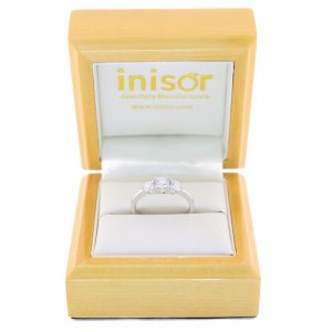 18ct White Gold 0.85ct Round Brilliant Cut 3 Stone Diamond Ring