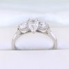 Platinum 0.88ct Pear Cut & Round 3 Stone Diamond Ring - Image 2