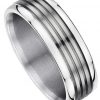7mm Titanium & White Gold Wedding Band UN5181 - Image 2