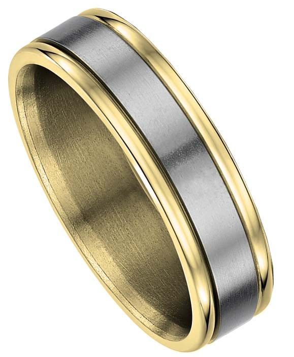 4mm Two Tone Gold Wedding Ring UN1650 - Inisor Jewellery, Cookstown